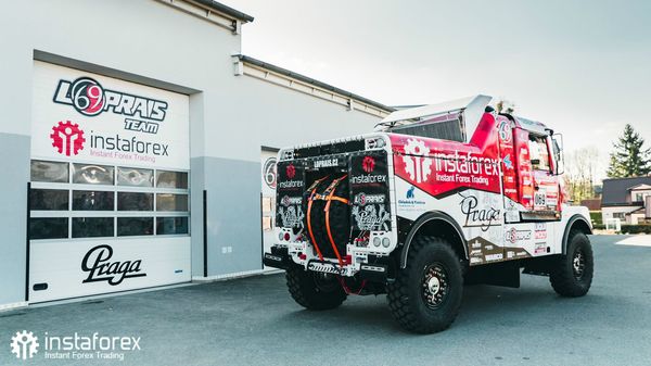El equipo InstaForex Loprais prueba el Praga V4S DKR para el Dakar 2020