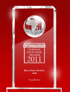 Najlepszy broker w Azji 2011 według World Finance Awards 2011